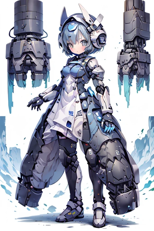 robot girl Primary school students Young Girl 小さいgirl Height: 130cm Standing picture Simple design