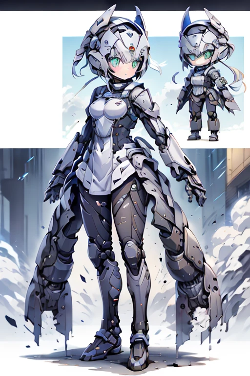 robot girl Primary school students Young Girl 小さいgirl Height: 130cm Standing picture Simple design spats Full helmet