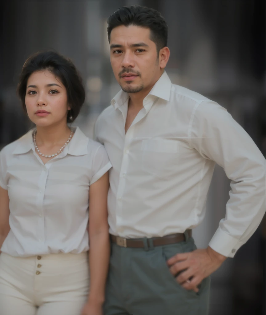 A realistis mexican couple age 25 years wear a white shirt,ultra hd 8k