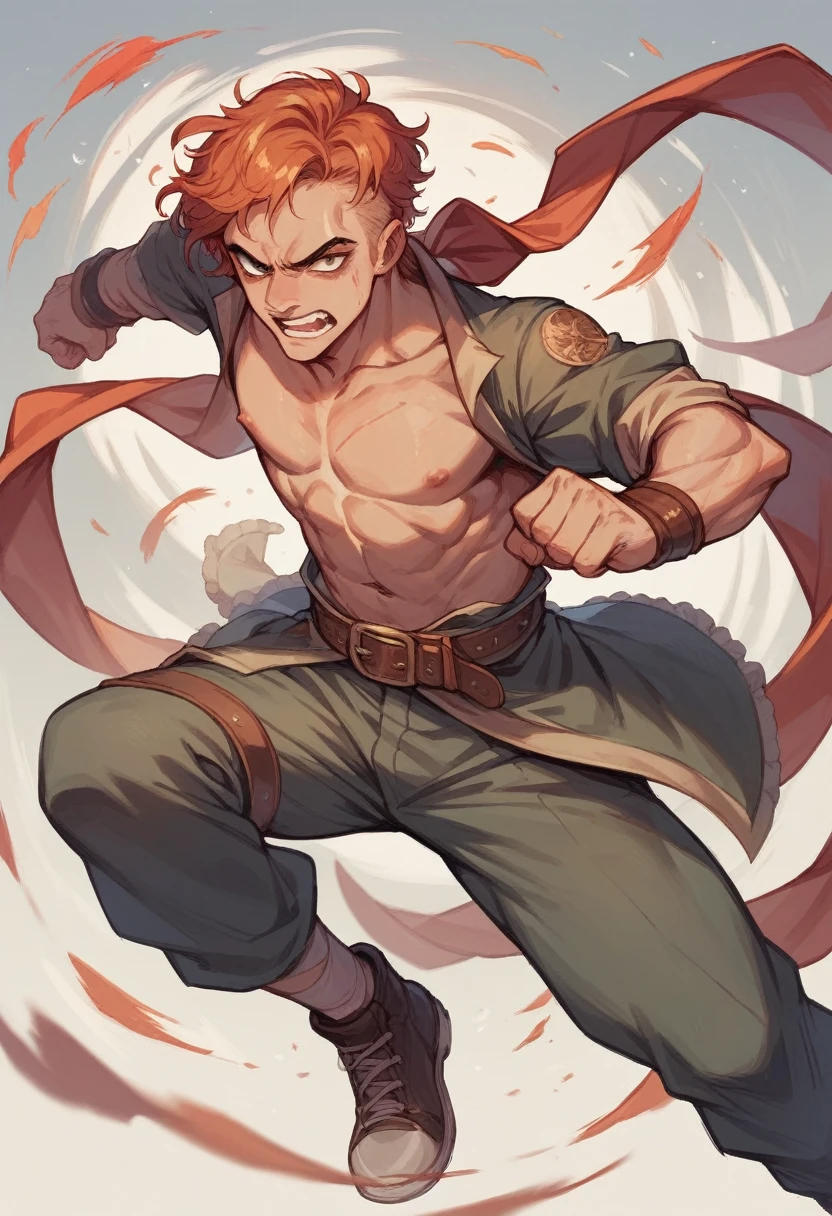 generates a fighting game character inspired by a Sardinian mamuthones
