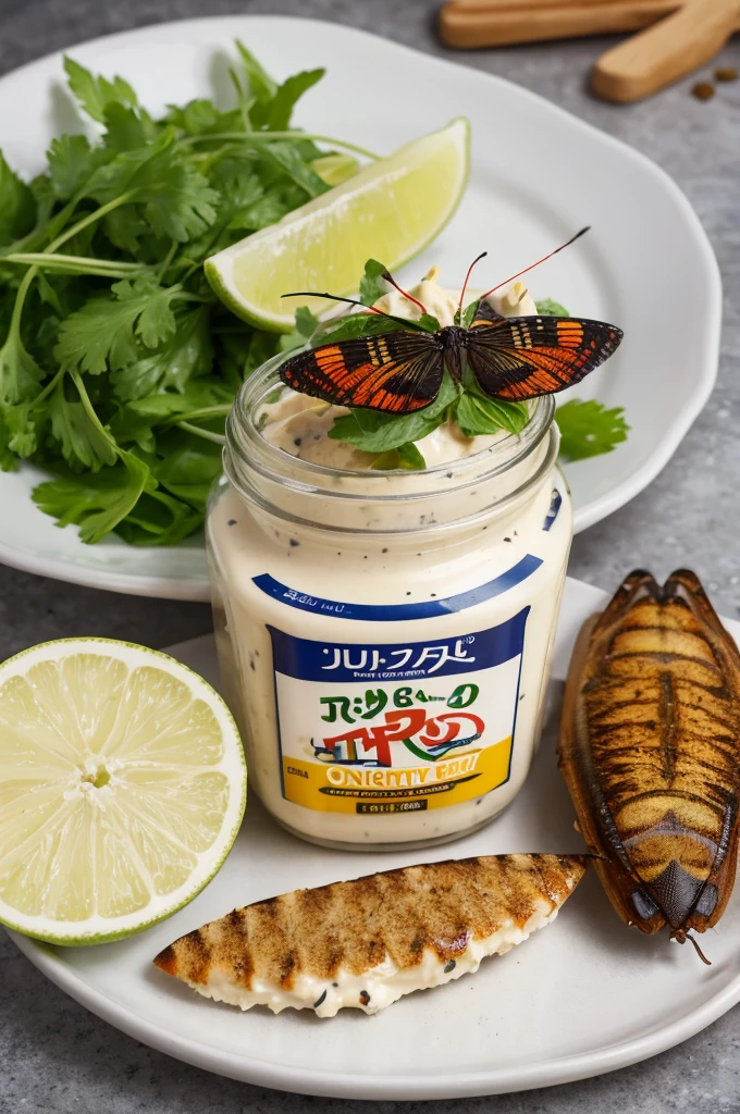 Insects in mayonnaise