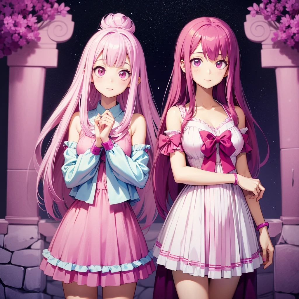 anime girl with long pink hair and white top, Animation drawn by Kentaro Miura, Popular topics on pixiv, Arts &amp; Crafts, Anime visual of a cute girl, , cute anime girl, seductive anime girl, pretty anime girl, beautiful anime girl, anime girl, (anime girl), an anime girl, young anime girl, anime best girls