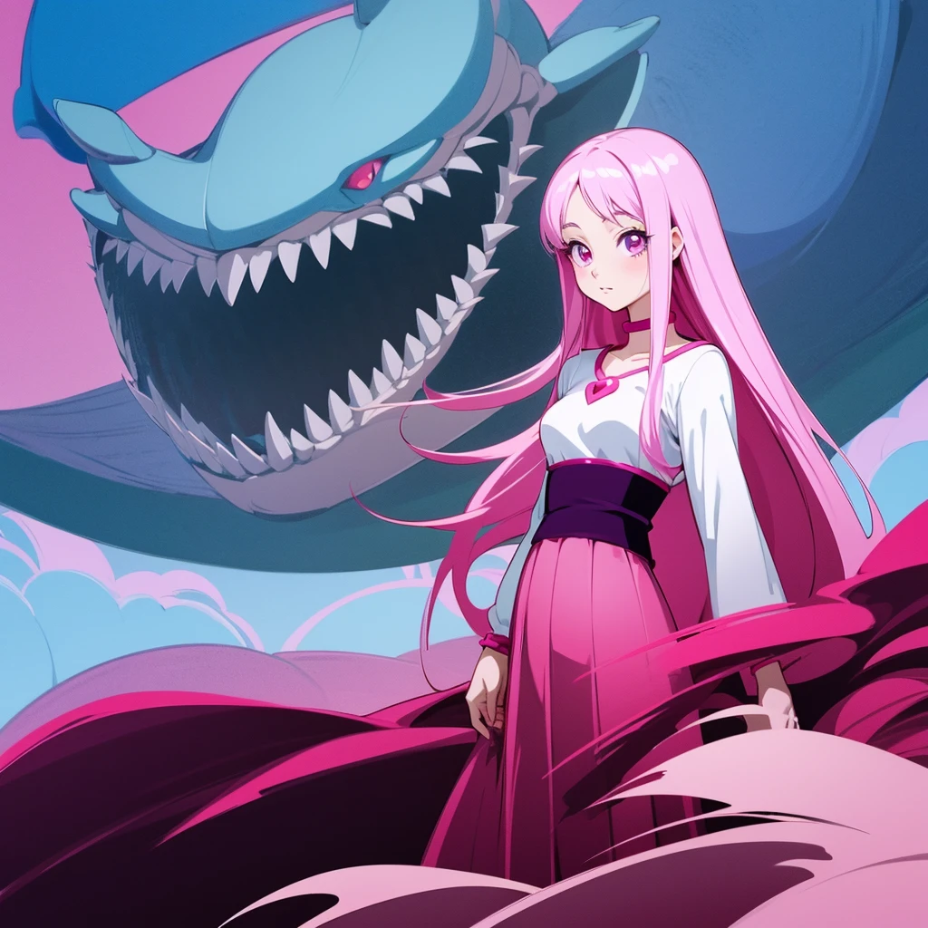 anime girl with long pink hair and white top, Animation drawn by Kentaro Miura, Popular topics on pixiv, Arts & Crafts, Anime visual of a cute girl, , cute anime girl, seductive anime girl, pretty anime girl, beautiful anime girl, anime girl, (anime girl), an anime girl, young anime girl, anime best girls