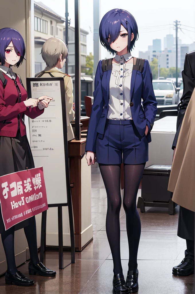 Kirishima Touka, embarrassed, looks away