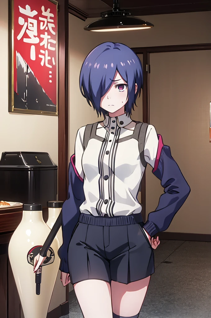 Kirishima Touka, embarrassed, looks away