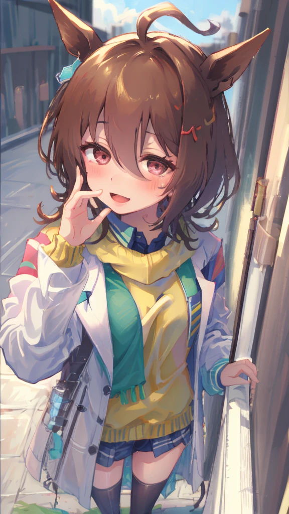 high quality, 8k, seduction of fellatio, (temptation by hand), hand in front of face, pov, strong eyes, side view, profile, 
(from over:1.3), open mouth, long tongue, in town toilet, in town, 
agnes tachyon \(umamusume\)
, zettairyouiki, blush, lab coat, stocking, sweater, 
gigantic breasts
, 0pen, 
fellatio_gesture, 
FellatioGesture, 

, seductive smile, (looking at viewer:1.4), 
