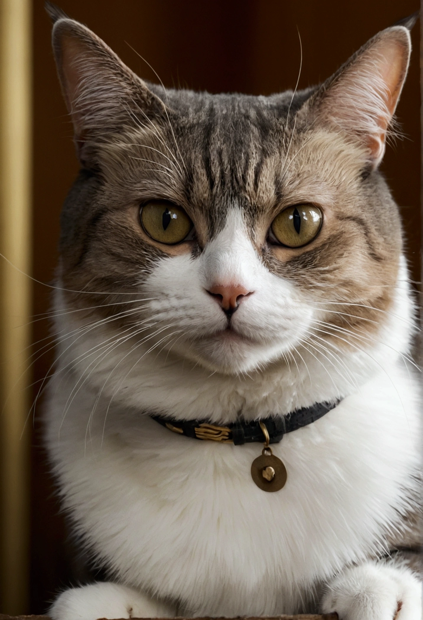 A cat with a very smug look