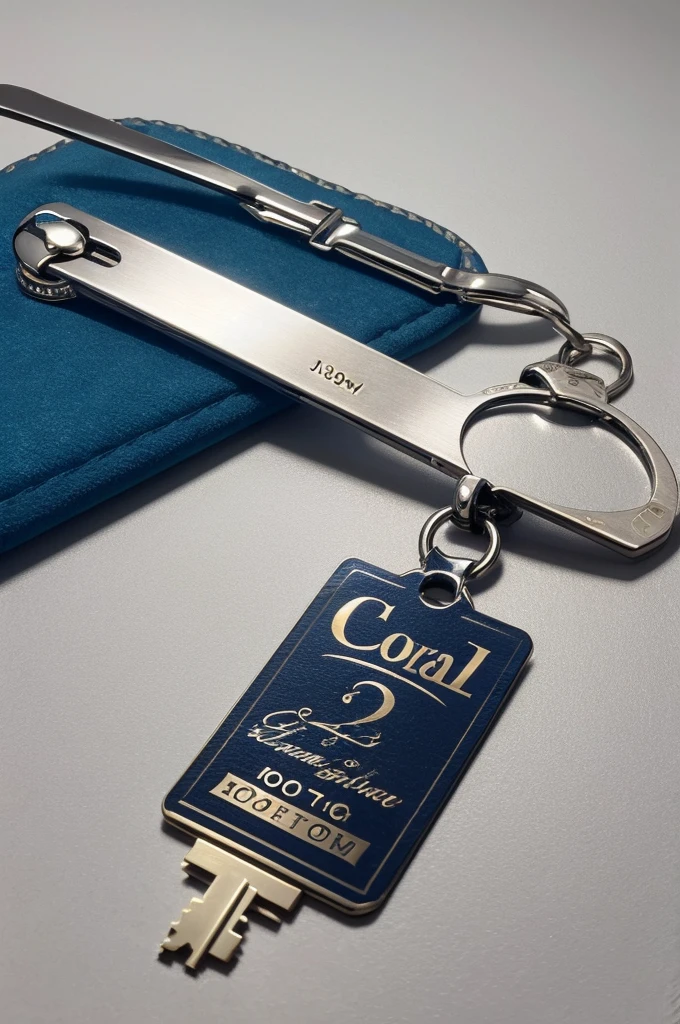 A private room key with an ice motif, resembling a hotel key