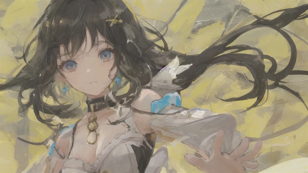 Highest quality,One girl, alone, Detailed face, Face Focus,Black Hair,Dancing