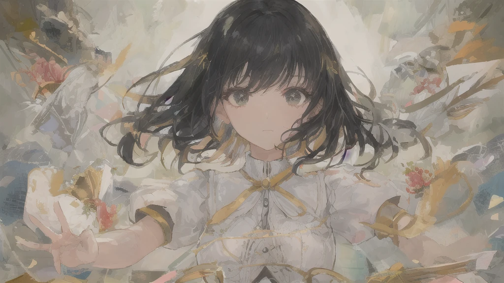 Highest quality,One girl, alone, Detailed face, Face Focus,Black Hair,Dancing