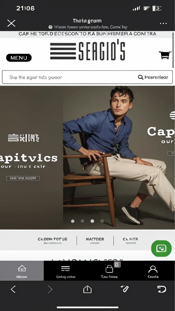 Swap the face any clothes sitting on the chair looking at camera