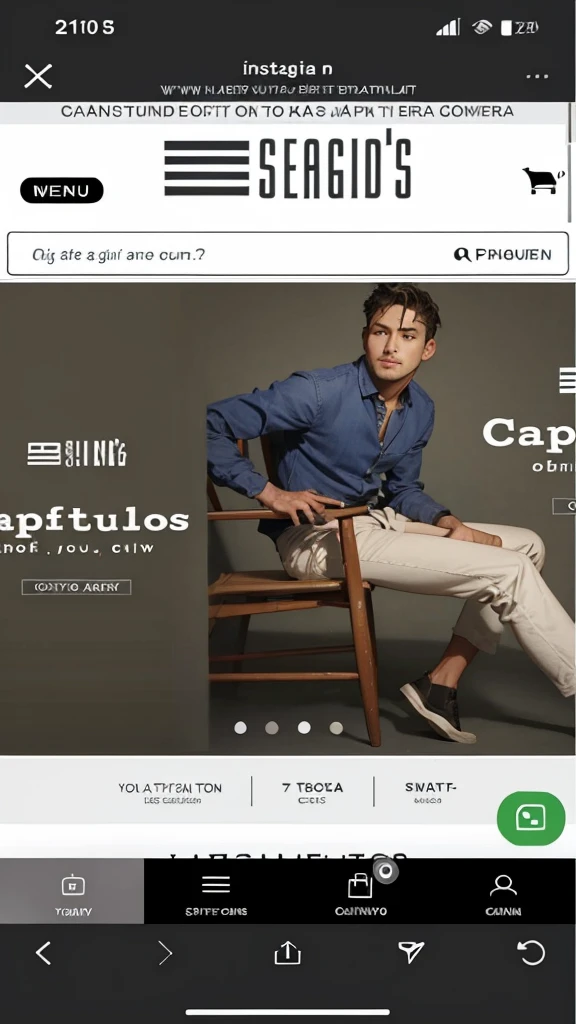 Swap the face any clothes sitting on the chair looking at camera