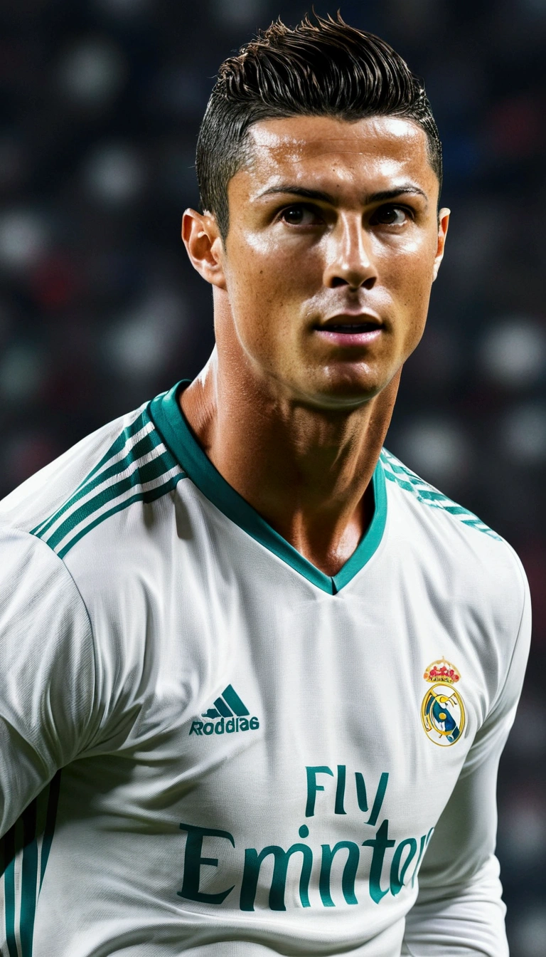 Cristiano Ronaldo , anime style , football player , (( Image without abnormalities )) , Standard Scenario , best quality , best resolution , Masterpiece,