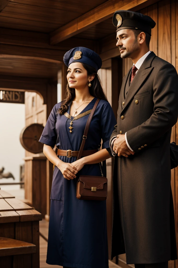 Merchant captain with wife