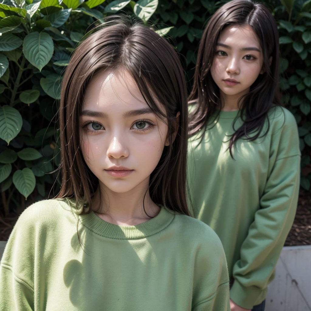 Me and a green image behind
