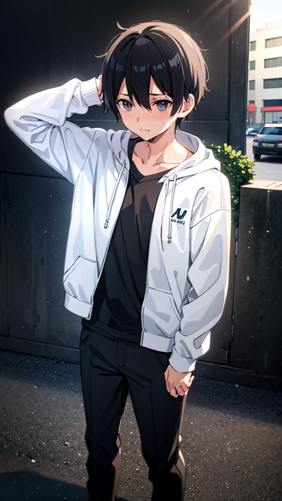 The culprit is God,神の見えざるhand,,,,,Very cool,,,He was a refreshing, athletic, innocent boy.,,boy,,boys,,charm,Slim figure,Japanese high school student style,,White casual clothes,,,hoodie,Smooth,Skin texture,Functional beauty,youth,Vibrancy,The male protagonist,,,shine,Action,,,Before he became a grown man,daily,Life,Suddenly, my body was completely castrated in the street.,,,,,,Male Disqualification,,kirito,sexual excitement,,Absurd,Puzzled,,,Breeze,Piece of bone,Natural light,face,hand,eye,blush,tears,,,Saliva,,,Urine,Accuracy,,overtake,correct,Biological,Excellent detailed anatomy,4K,8K,Highest quality,