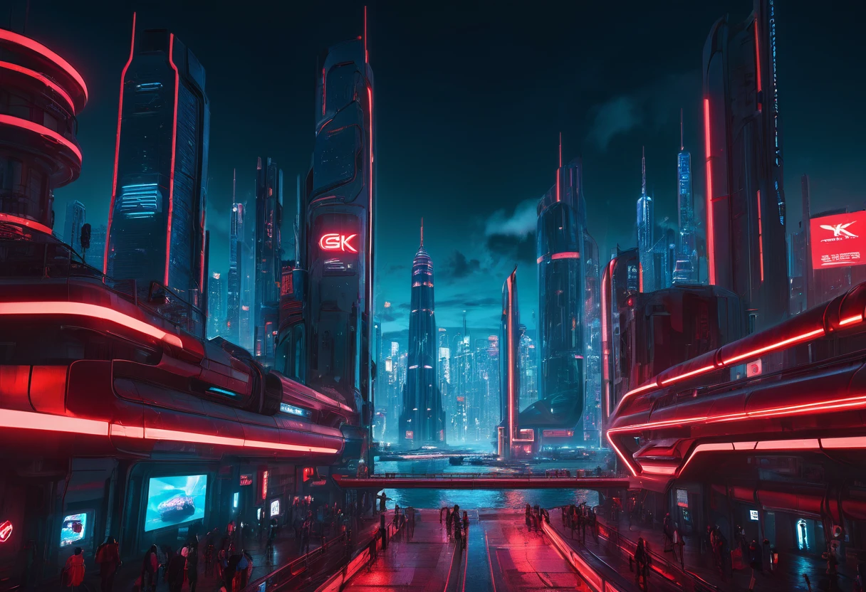 futuristic city, Cyberpunk, Violence, decadent, Future Society, ocean, red light, red neon, (Ultra High Resolution: 1.2), (Raw photo: 1.2), (Sharp Focus: 1.3), (Ultra detailed CG unified 8k wallpaper: 1.2), (Realistic, Photorealistic: 1.37)
