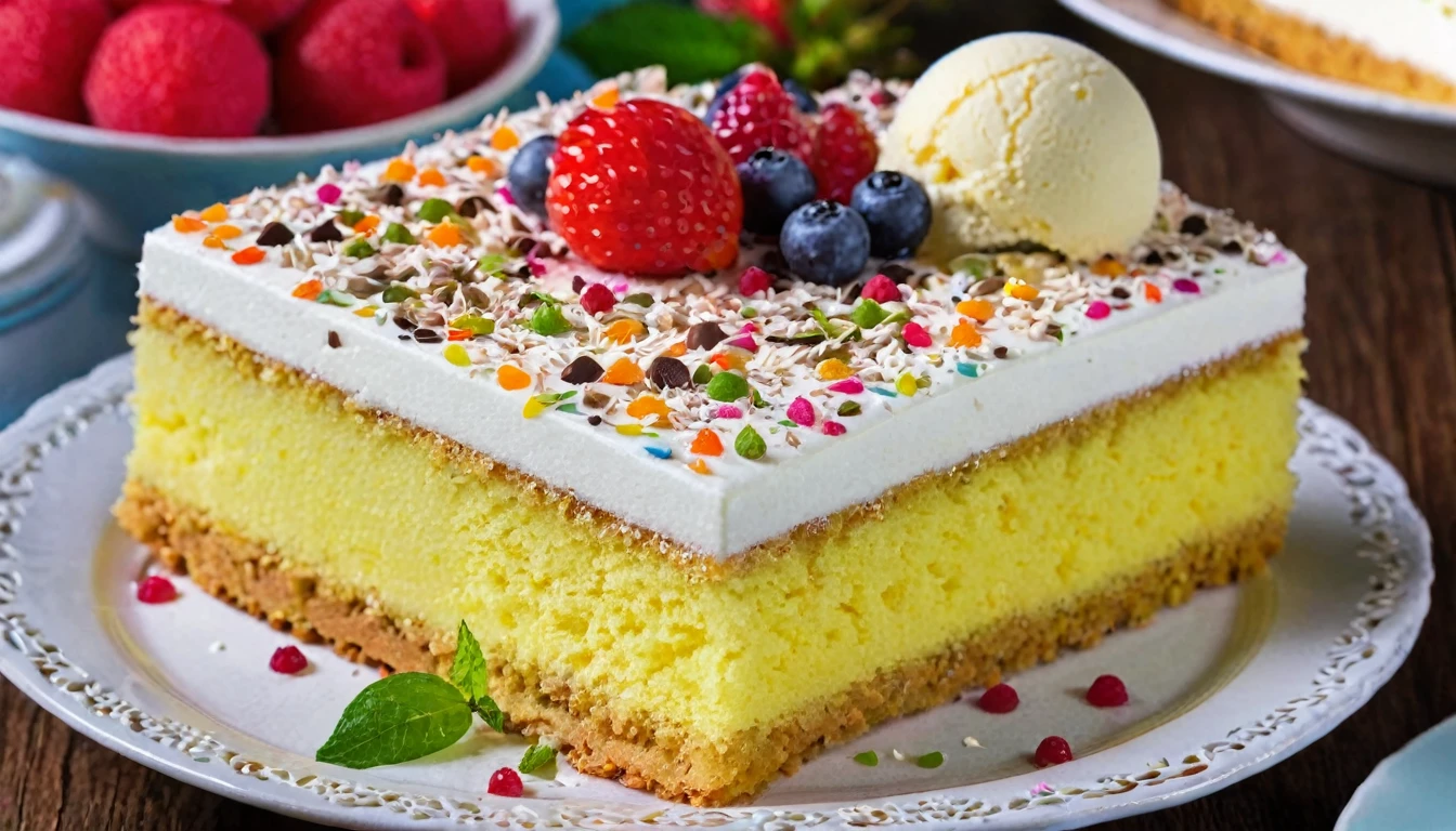 A close-up shot of an exquisitely decorated confection from Gokul, showcasing its delicious sweetness. It could be a mouthwatering slice of cake, a scoop of ice cream with toppings, or a plate of freshly made pastries.