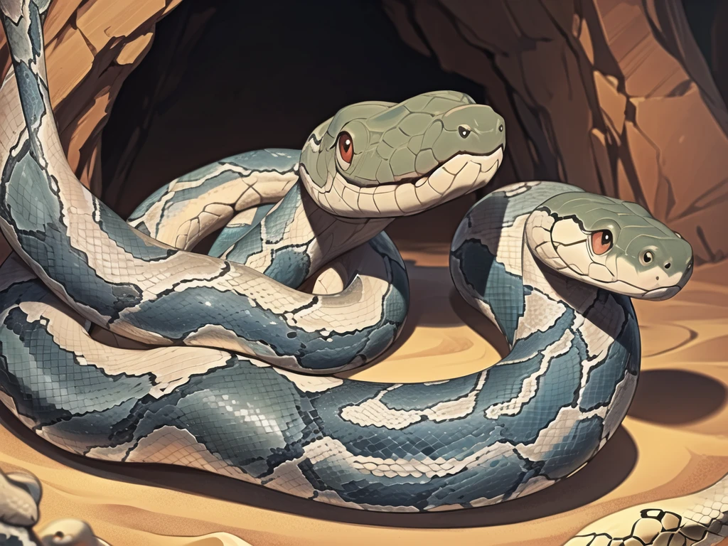 (Snake:1.6),
(In the desert:1.2),(full_shot:1.6),(In the cave:1.2),