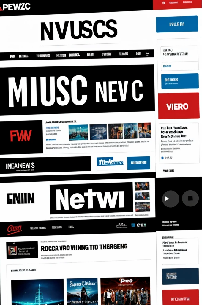 Music and news combination logo