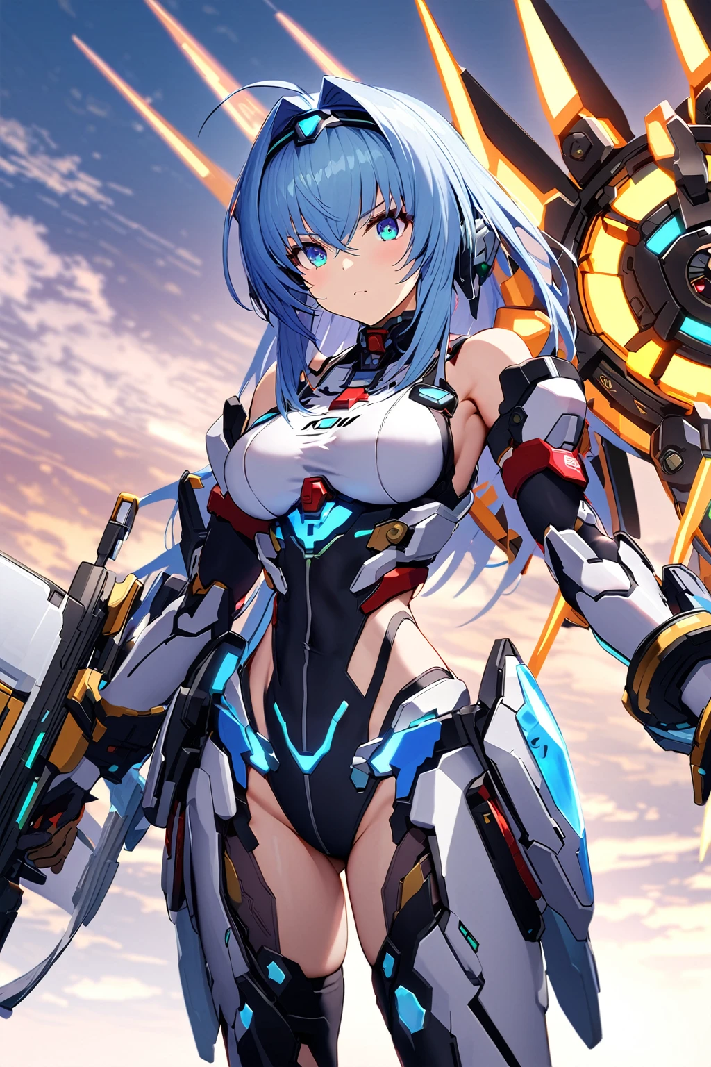(extremely detailed fine touch:1.3), 1girl, Xenosaga, KOS-MOS FIX, R-cannon