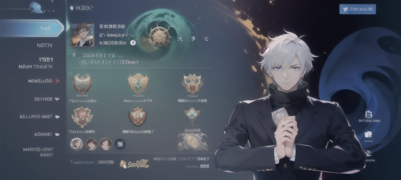 (Masterpiece, the best, quality), a handsome young dressed man with short white sleeves, a serious expression, at night, (withdrawing money in front of an ATM), upper body display