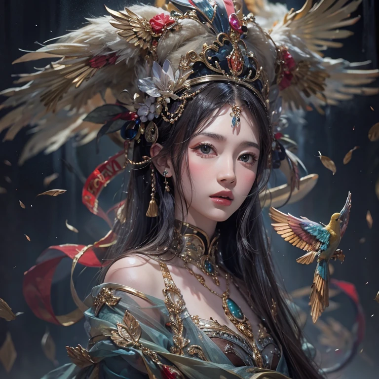 that'that'that'it's raining, c that、Hair flow、 ((highest qualthaty、masterpiece、8K、Best image qualthaty、Ultra-high resolution、Award-winning works)、(Accurate anatomy:1.1)、(Look at me and smile:1.1)、Shining fair skin wthath Ultra-high resolution、The most detailed face、Ultra-high resolution detailed face、Ultra-high resolutionの髪の毛、(Ultra-high resolutionの煌めく瞳:1.1)、Beautiful face drawn in every detail、ancient gothic costume , Chest to chest, tattoo, A real owl is flying next to him