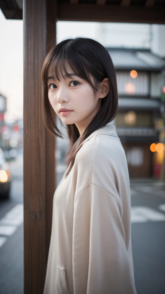 Natural image quality,Standing facing forward, (((looking at the camera))),1People Girls,Japanese,20-year-old,Beauty,sad,anxiety,anger,despair,disappointment,Puzzled