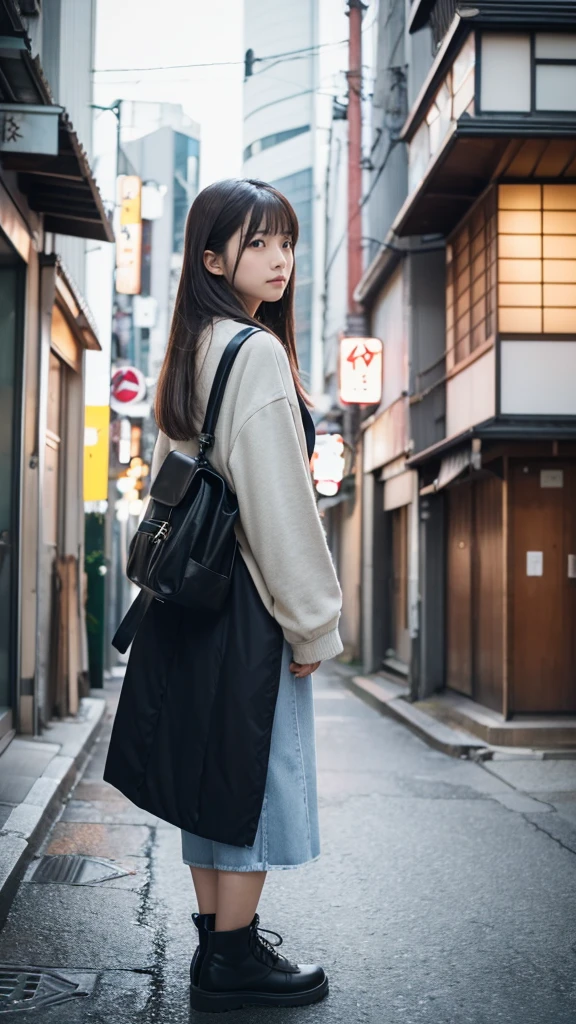 Natural image quality,Standing facing forward, (((looking at the camera))),1People Girls,Japanese,20-year-old,Beauty,sad,anxiety,anger,despair,disappointment,Puzzled