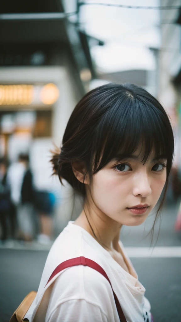 Natural image quality,Standing facing forward, (((looking at the camera))),1People Girls,Japanese,20-year-old,Beauty,sad,anxiety,anger,despair,disappointment,Puzzled