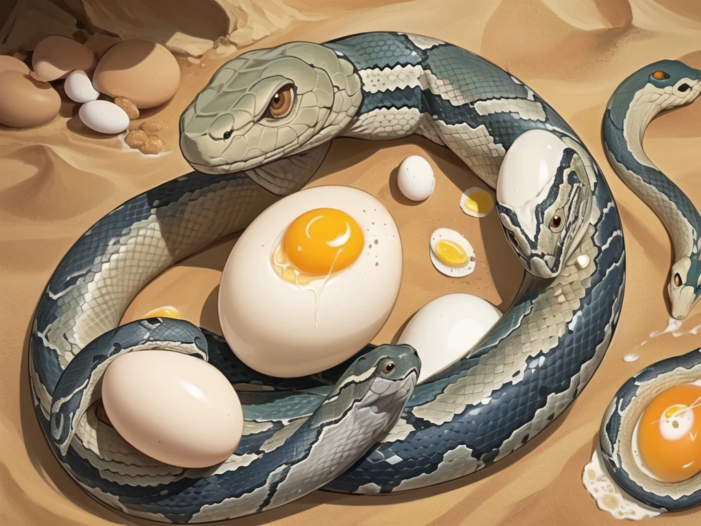(Snake and eggs:1.6),
(In the desert:1.2),(full_shot:1.6), (ระเบิดไฟ:1.2) ,