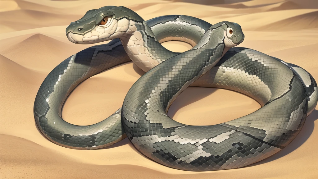 (Snake :1.3), (In the desert:1.2)