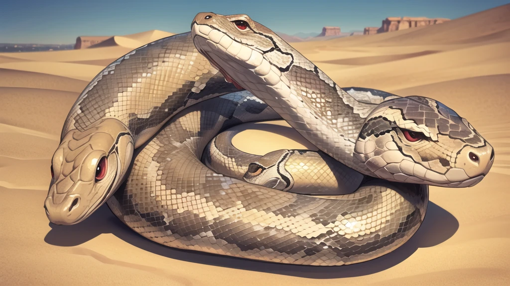 (Snake :1.3), (In the desert:1.2)