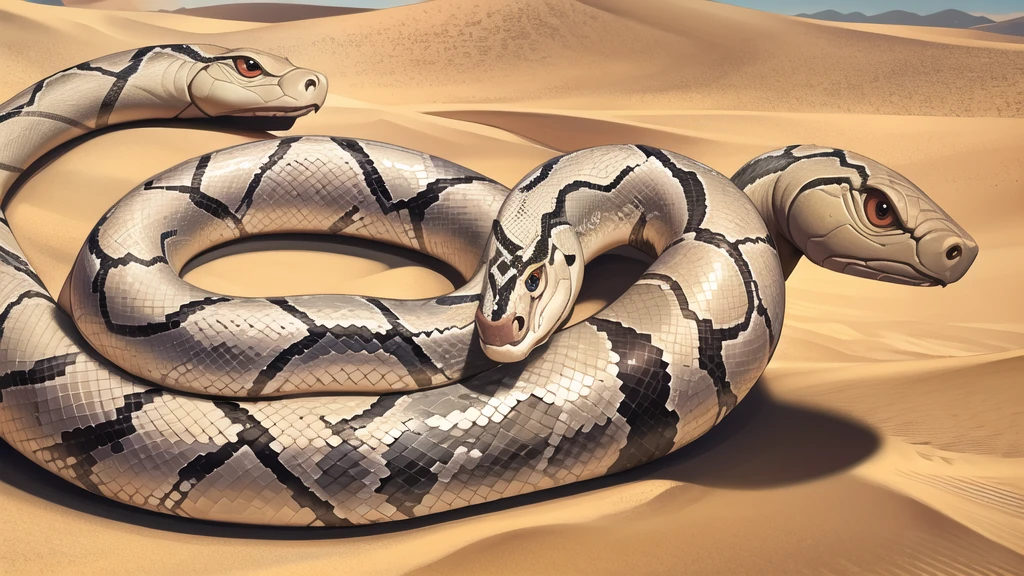 (Snake :1.3), (In the desert:1.2)