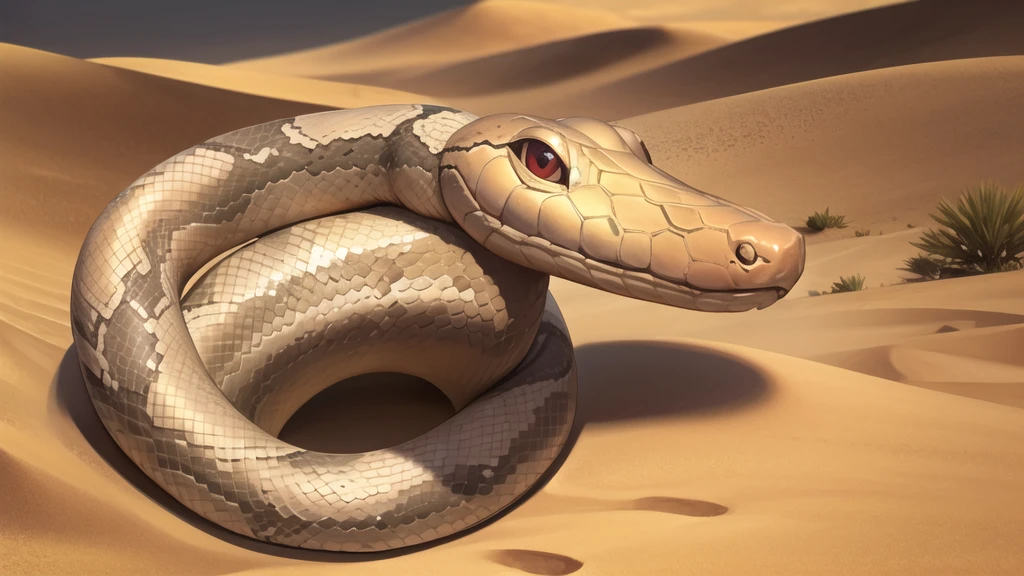 (Snake :1.3), (In the desert:1.2)