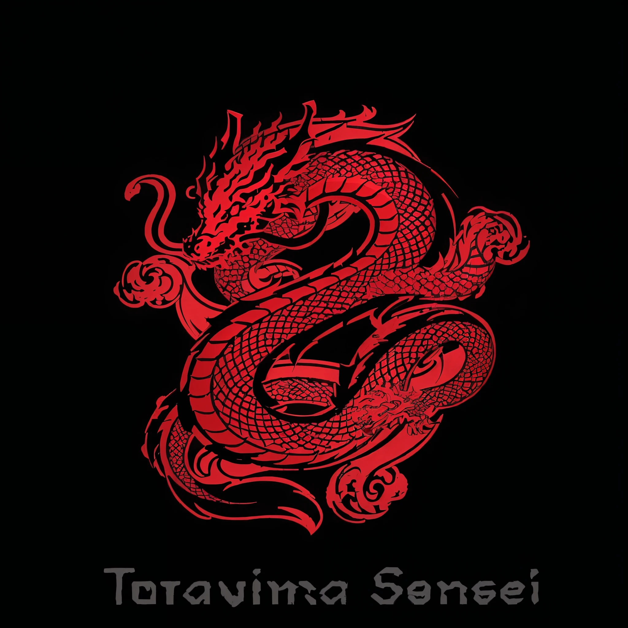 a close up of a Red Dragon on a black background, Red Dragon, smooth chinese dragon, chinese dragon, chinese dragon engrave, Dragon centered, a Red Dragon, Dragon design language, Fire Flaming Dragon Snake, majestic Japanese dragon, naga-tirr, Dragon with scars, Dragon art, chinese dragons fighting, red on black, Black Dragon, cyan chinese dragon fantasy