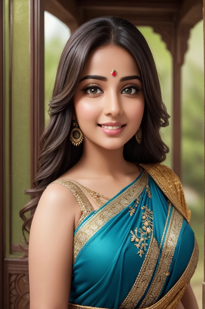1 Heavenly beautiful and goddess beauty cute and sweet looking face Arabian woman in Raptor Nesting Grounds, Heavenly beautiful Overweight, Heavenly beautiful Extremely fat, Heavenly beautiful and attractive Chubby figure , Heavenly beautiful looking and eye catching luxury style Indian traditional saree and bra, reaching out, Heavenly beautiful Arabian woman, 16k, High resolution, masterpiece, highest quality, fine skin, outside view, Realistic Photograph, close up figure view, Heavenly beautiful smile face