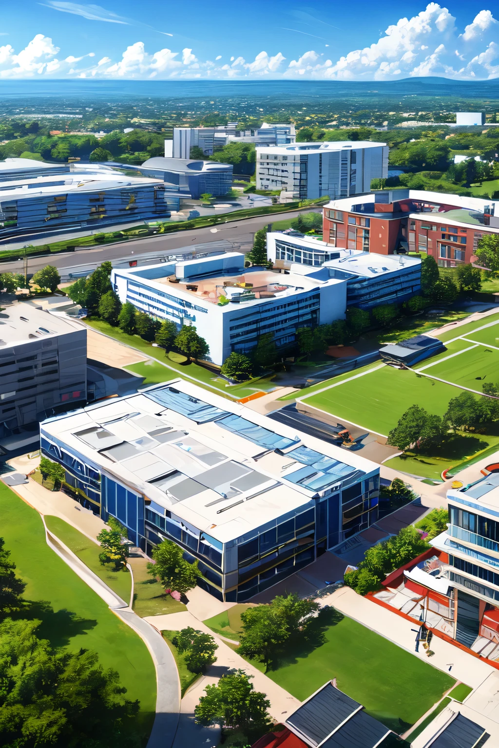 A large-scale and technologically advanced campus