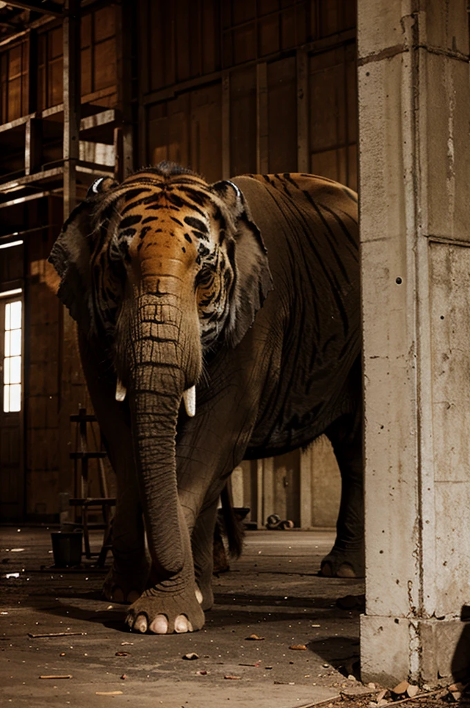 Elephant and tiger combined 