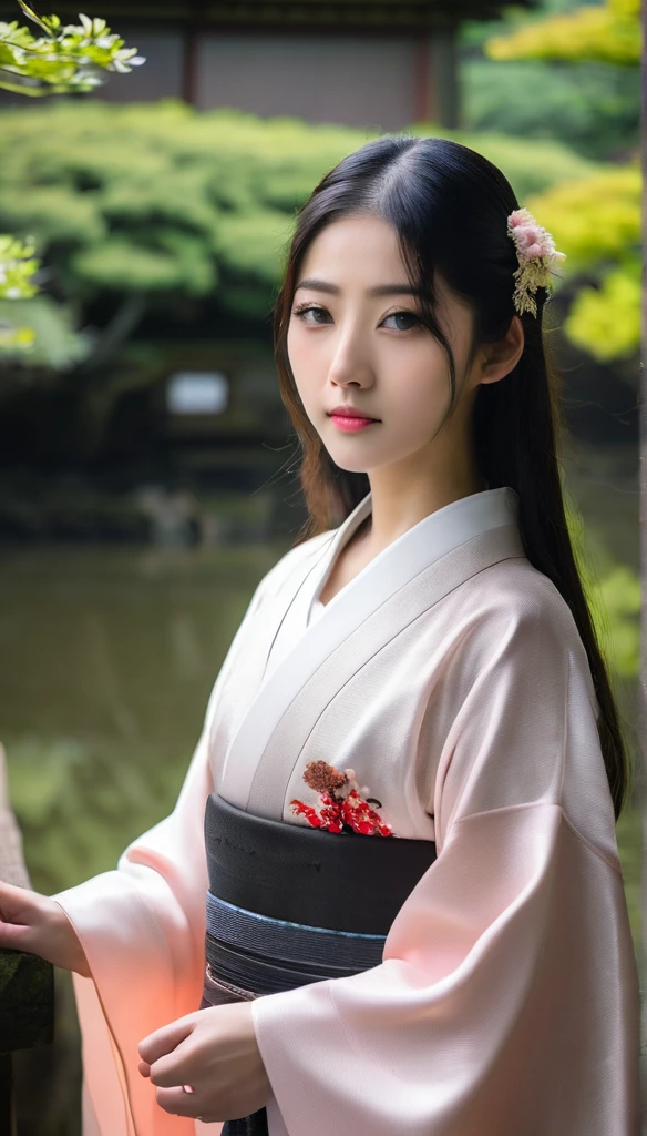 （（（Japanese、girl）））、（（（Reiko, ）））、（（（White and translucent skin）））、Beautiful shiny long black hair、8-head model style
