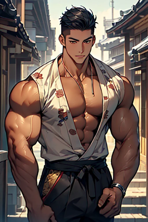 (absurdres, highres, ultra detailed), Japanese males, handsome, tall quite compactly muscular guy, very short hair (8k, RAW photo, best quality, masterpiece:1.2), (real group of compact muscular modern samurai likemale super mercenary elite yuong Japane men guys males