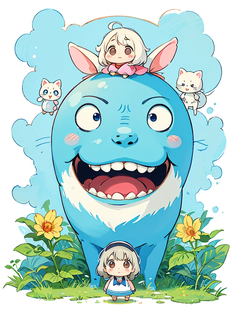 hayao miyazaki style, Kawaii Design, The most beautiful girl of all time、Chibi, (((アナウンサー)))