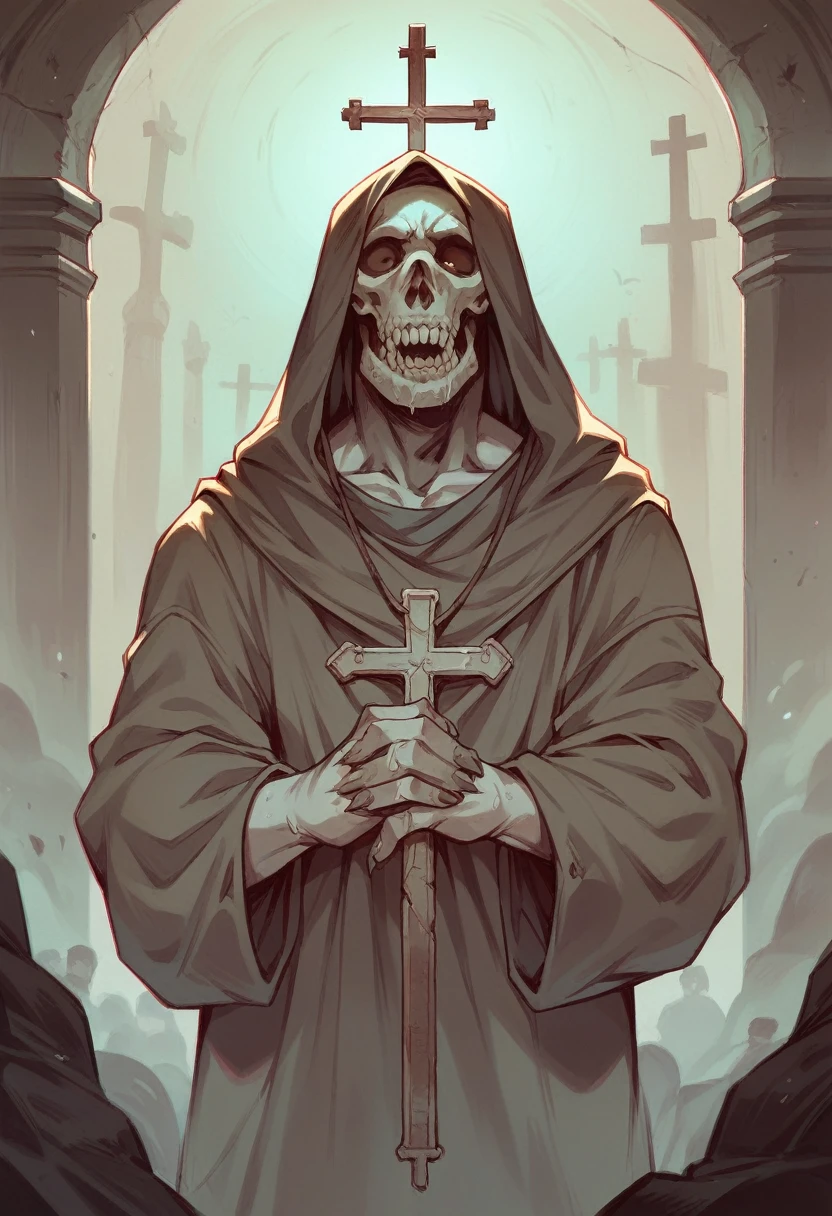 create image of Jesus Christ on the Cross, alongside two thieves also crucified, on the mountain called skull, in the heat of the day, image with biblical characters