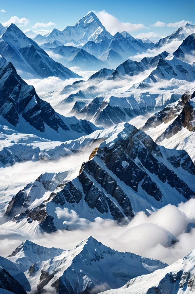 A beautiful scenery of himalayas in future. Hd print. Futuristic. Extremely beautiful. Attractive
