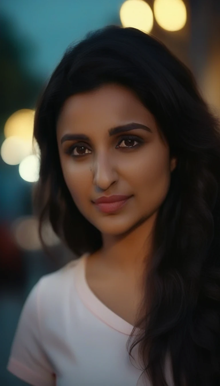 cinematic film still ParineetiChopra, (8k, RAW photo, best quality, masterpiece:1.2), (realistic, photo-realistic:1.37), ultra highres, depth of field, chromatic aberration, caustics, Broad lighting, natural shading,Fujifilm XT3,ultra detailed,uniform,1girl, solo,standing, looking at viewer, outdoors,street . shallow depth of field, vignette, highly detailed, high budget, bokeh, cinemascope, moody, epic, gorgeous, film grain, grainy