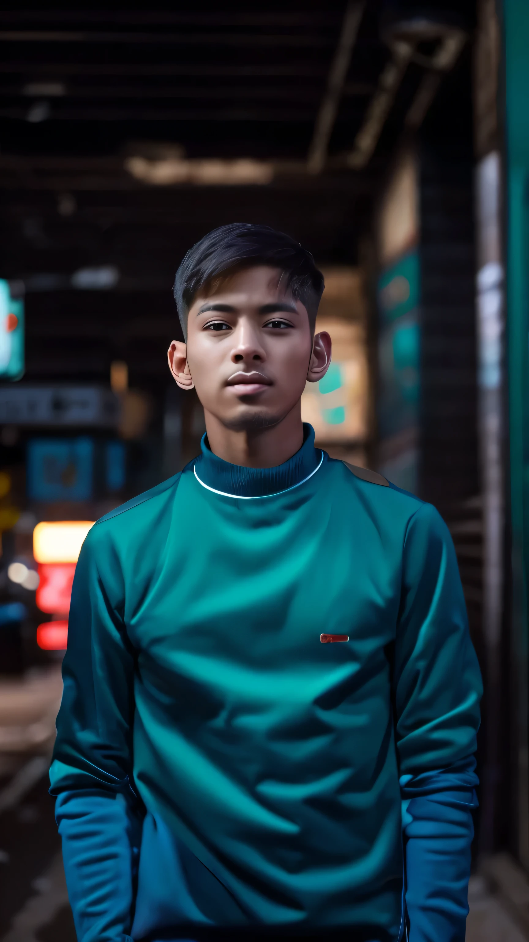Change background cyberpunk handsome boy realistic face ultra Pro
