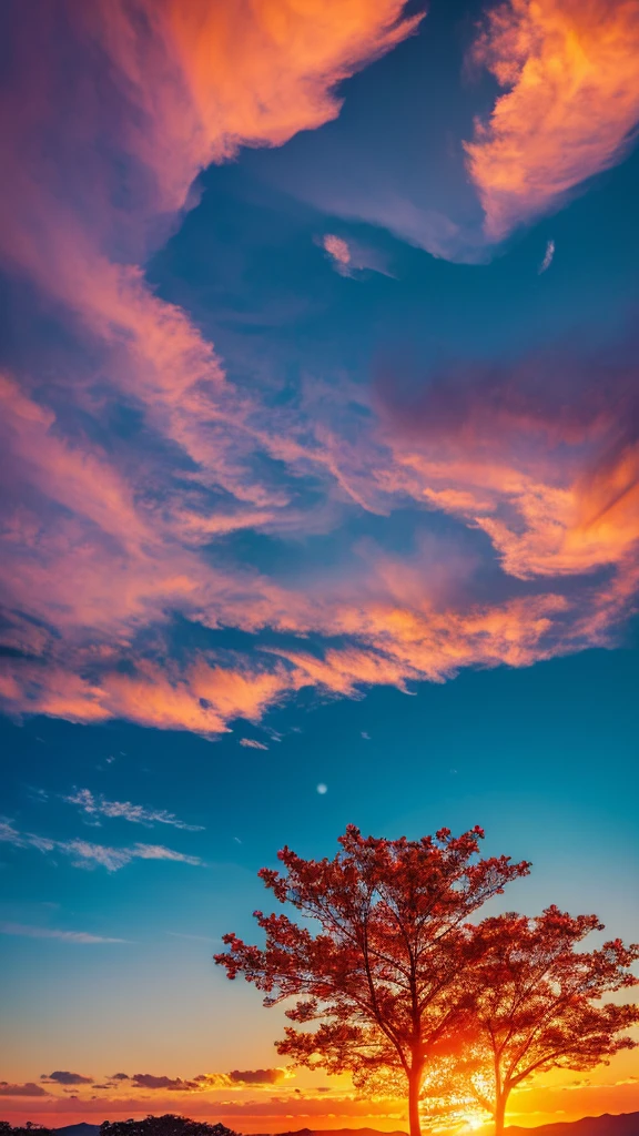 You can watch a beautiful sunset, The hills are covered with flowers and plants., Flowers are nearby, Colorful Sky, Surreal colors, Colorful sunset, Colorful Sky, Beautiful skyの反射, Beautiful sky, Fantastic atmosphere 8K, Multicolored clouds, Colors reflected in the lake, Surreal Sky, Red and blue reflections, Fire Reflection, Beautiful sky, beautiful and spectacular sunset, Beautiful dream landscape, Beautiful sky