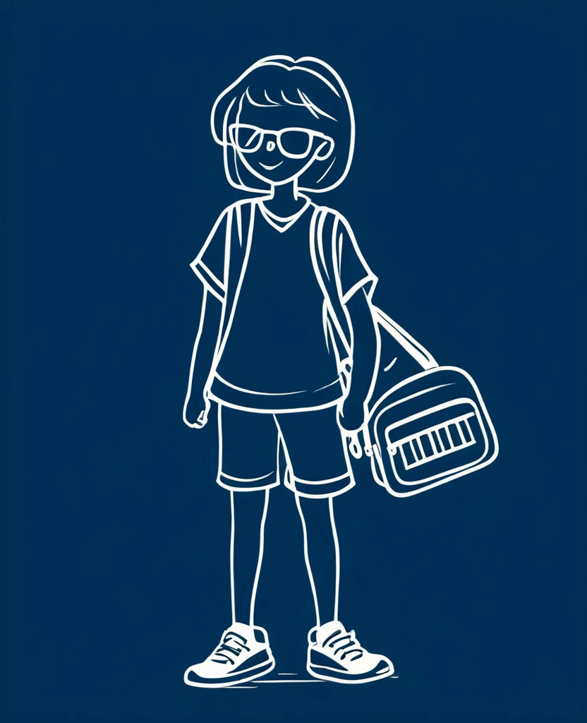 Student  back to school illustration simple 