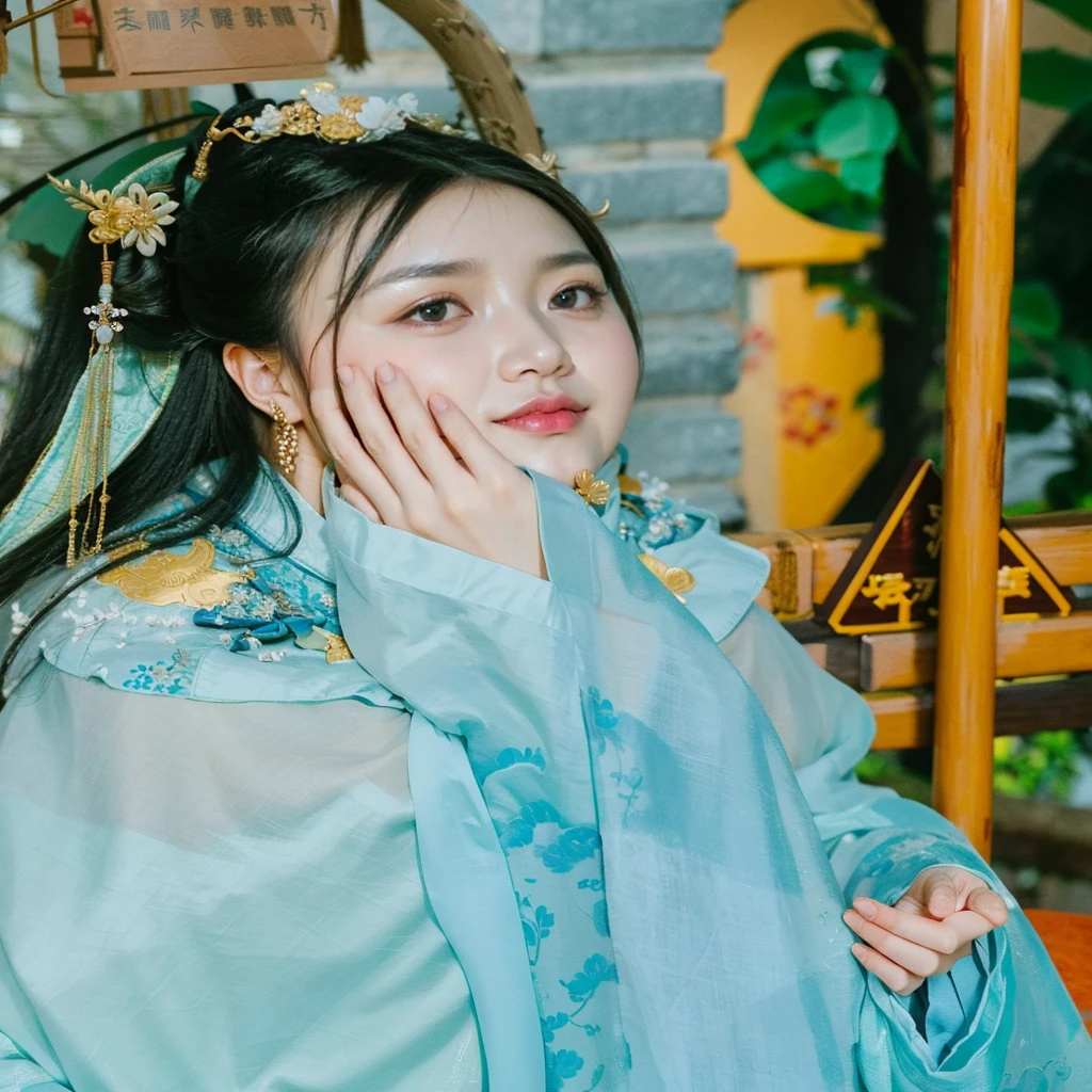 An Asian woman in traditional dress holds an umbrella, Palace ， A girl in Hanfu, Hanfu, Wearing ancient Chinese clothes, White Hanfu, Traditional Chinese clothing, Chinese girl, Chinese woman, Chinese traditional, with acient chinese clothes, Chinese style, China Princess, Chinese costume, Princesa chinesa antiga, A young Asian woman, Traditional beauty