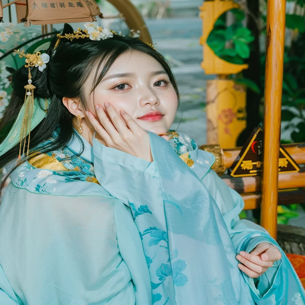 An Asian woman in traditional dress holds an umbrella, Palace ， A girl in Hanfu, Hanfu, Wearing ancient Chinese clothes, White Hanfu, Traditional Chinese clothing, Chinese girl, Chinese woman, Chinese traditional, with acient chinese clothes, Chinese style, China Princess, Chinese costume, Princesa chinesa antiga, A young Asian woman, Traditional beauty